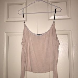 Off the shoulder long sleeve crop top